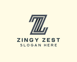 Professional Stripe Line Letter Z logo design