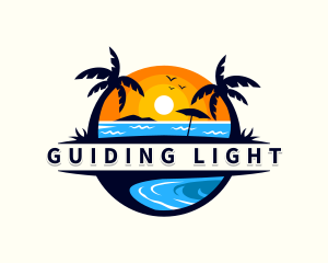 Tropical Beach Vacation logo design