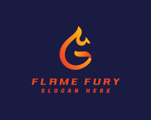 Roast Flame Fire logo design