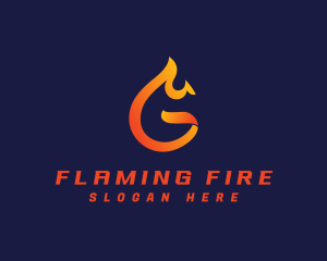 Roast Flame Fire logo design