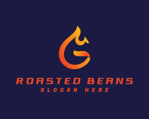 Roast Flame Fire logo design