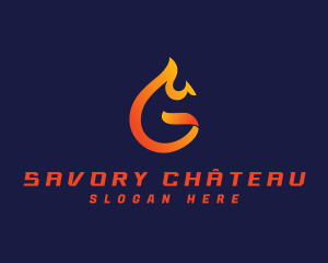 Roast Flame Fire logo design