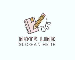 Pencil Journal Notepad logo design