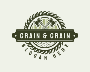 Wooden Lumberjack Logging logo