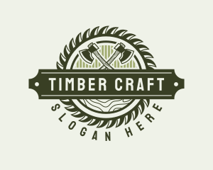 Wooden Lumberjack Logging logo