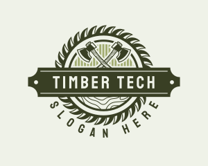 Wooden Lumberjack Logging logo