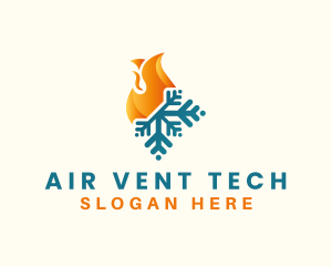 Fire Cooling Air Conditioning  logo design