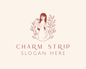 Naked Woman Spa  logo design