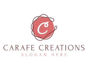 Elegant Swirl Thread logo design