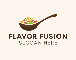 Multicolor Spices Spoon logo design