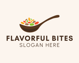 Multicolor Spices Spoon logo design