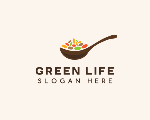 Beans Spices Spoon logo design