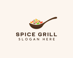 Beans Spices Spoon logo design