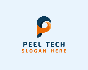 Tech Software Letter P logo design