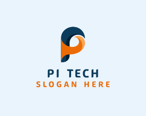 Tech Software Letter P logo design