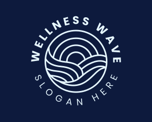 Water Surfing Wave logo design