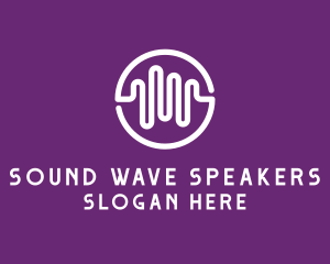 DJ Sound Wave Circle logo design