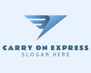 Wings Express Courier logo design