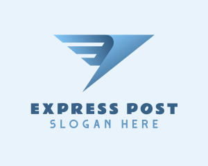 Wings Express Courier logo design