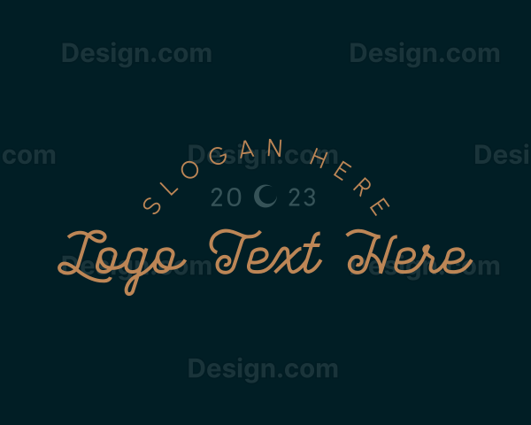 Elegant Retro Cursive Business Logo