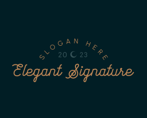 Elegant Retro Cursive Business logo design