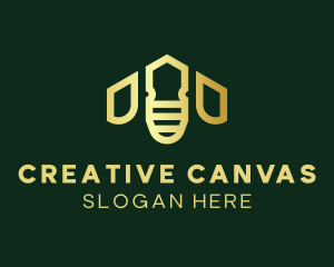 Golden Bee House logo design