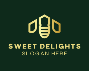 Golden Bee House logo design