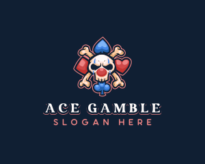 Skull Casino Joker logo design