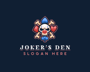 Skull Casino Joker logo design