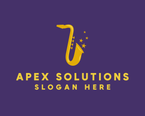 Jazz Saxophone Music logo design