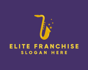 Jazz Saxophone Music logo design