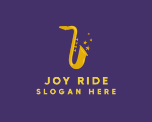 Jazz Saxophone Music logo design