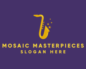 Jazz Saxophone Music logo design