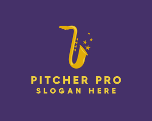 Jazz Saxophone Music logo design