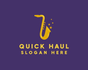 Jazz Saxophone Music logo design