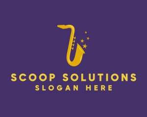 Jazz Saxophone Music logo design