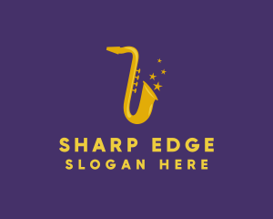 Jazz Saxophone Music logo design