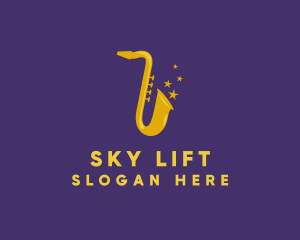 Jazz Saxophone Music logo design