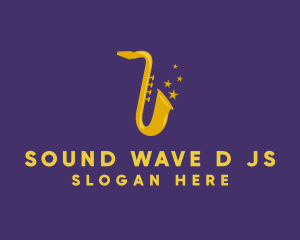 Jazz Saxophone Music logo design