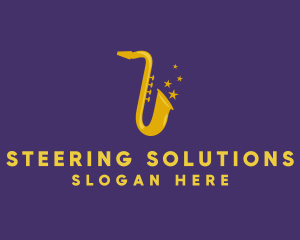 Jazz Saxophone Music logo design