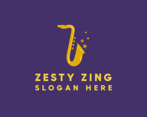 Jazz Saxophone Music logo design