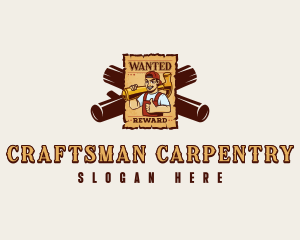 Wanted Carpenter Poster logo design