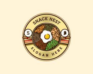 Bibimbap South Korea logo design