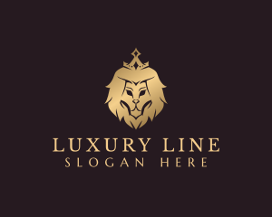 Luxury Lion King logo design