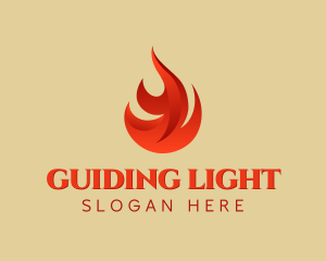 Burning Fire Symbol logo design