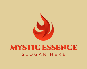 Burning Fire Symbol logo design