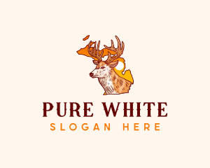 Michigan White Deer logo design