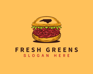 Pork BBQ Burger logo design