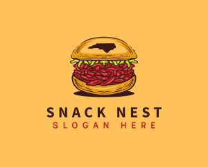 Pork BBQ Burger logo design