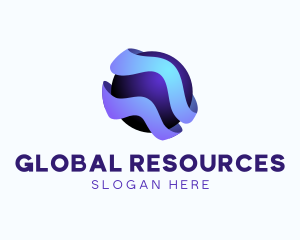 3D Gradient Global logo